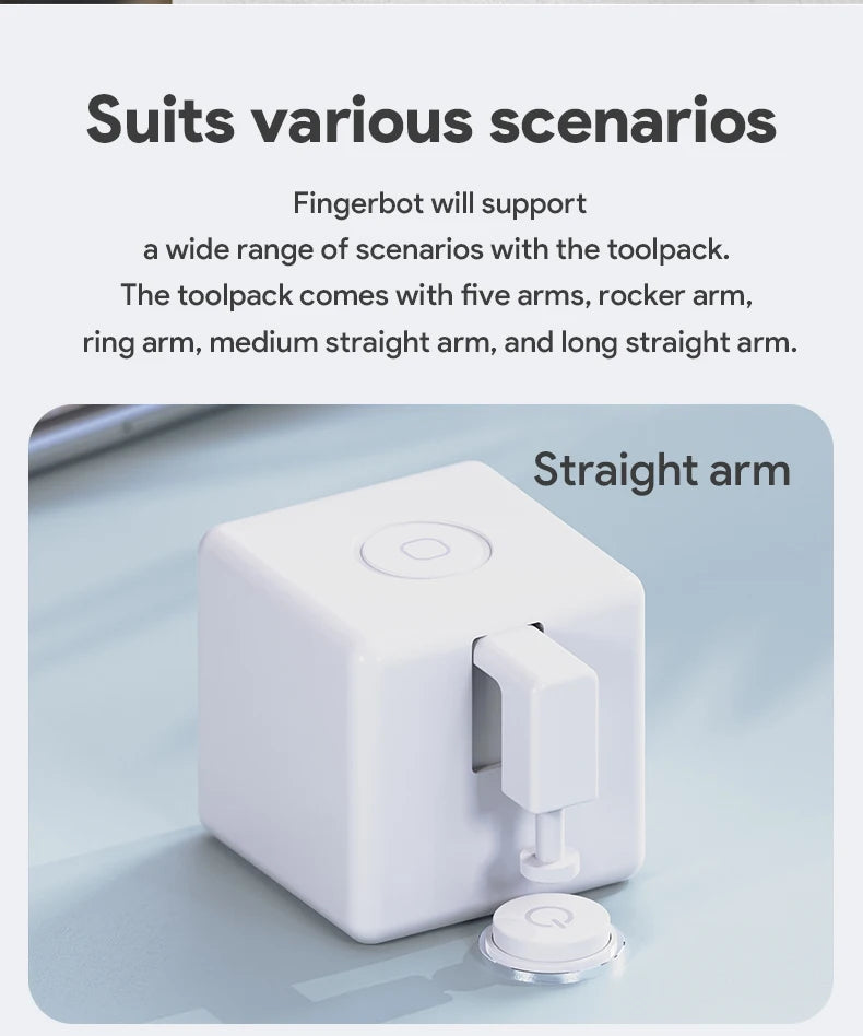 Tuya ZigBee Fingerbot Plus – Type-C Rechargeable Smart Button Pusher for Alexa & Google Home