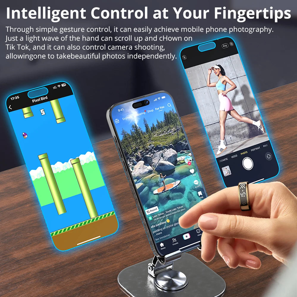 COLMI R12 Smart Ring 2025 with Display & Wireless Charging