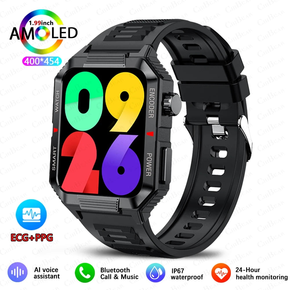 Men’s NFC GPS Smartwatch – 1.99" HD Screen, Bluetooth Calling, 120+ Sports Modes
