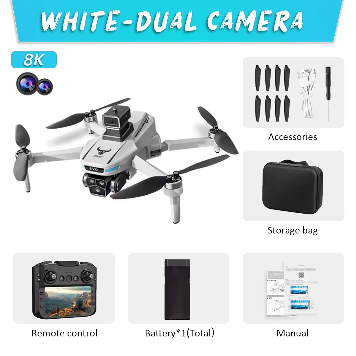 SG901 Max 8K GPS Drone with Screen Remote & Obstacle Avoidance