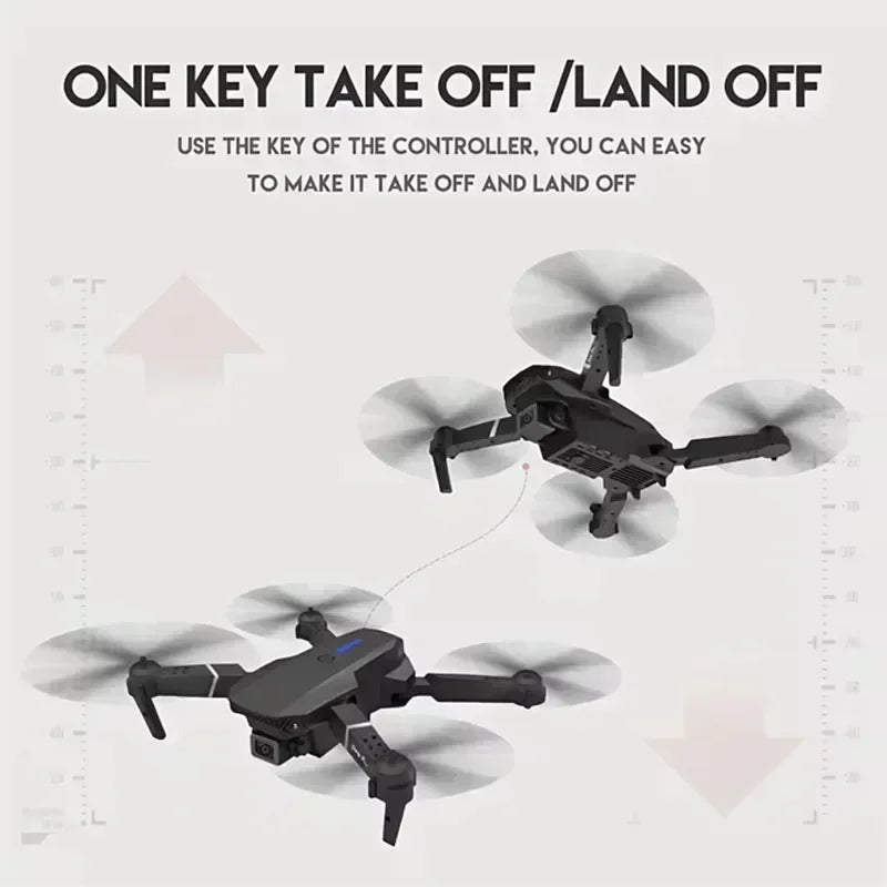 E88 Pro 4K Drone – Foldable RC Quadcopter with Dual HD Cameras & WiFi FPV