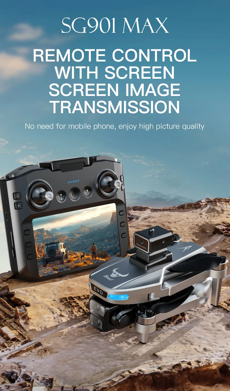 SG901 Max 8K GPS Drone with Screen Remote & Obstacle Avoidance