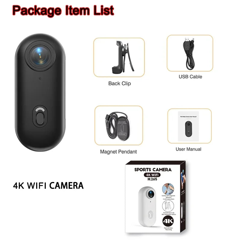 4K Mini Sports Action Camera for Helmet & Bike