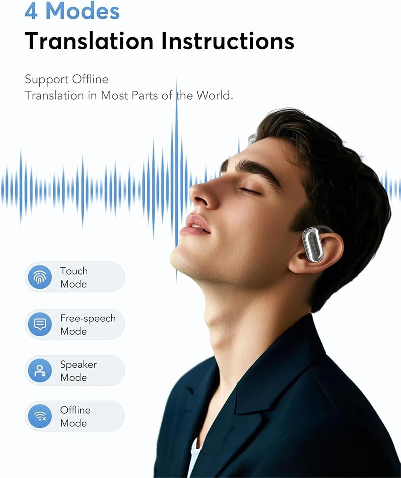 UYUXIO AI Translator Earbuds 3-in-1 OWS Headphones