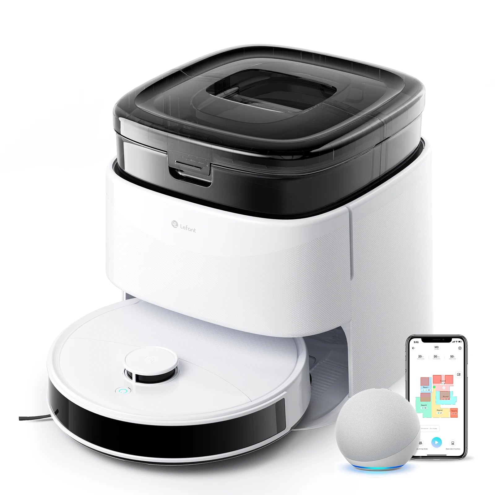 Lefant M3 Robot Vacuum Cleaner with Mapping & Auto Cleaning Station
