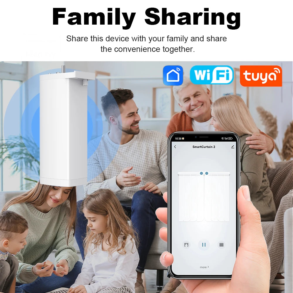 Tuya ZigBee/WiFi Smart Curtain Motor 155MM