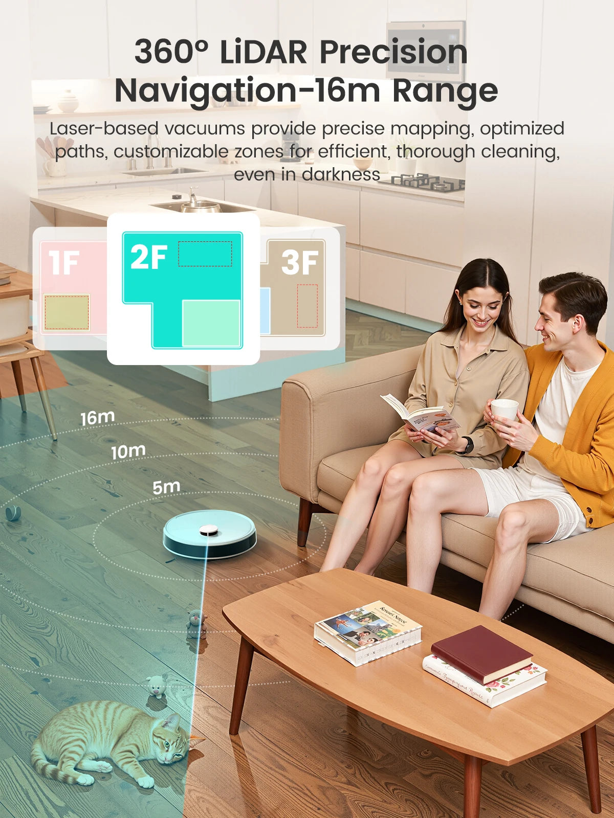 Lefant M3 Robot Vacuum Cleaner with Mapping & Auto Cleaning Station
