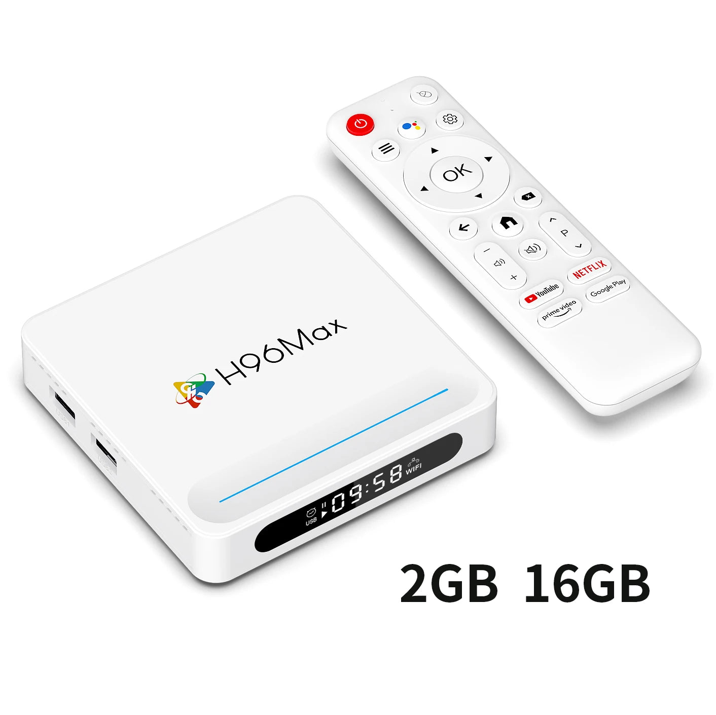 H96 Max H618 Plus Android 14 TV Box – 4GB+128GB, 8K HDR, WiFi 6, BT 5.4, Voice Assistant