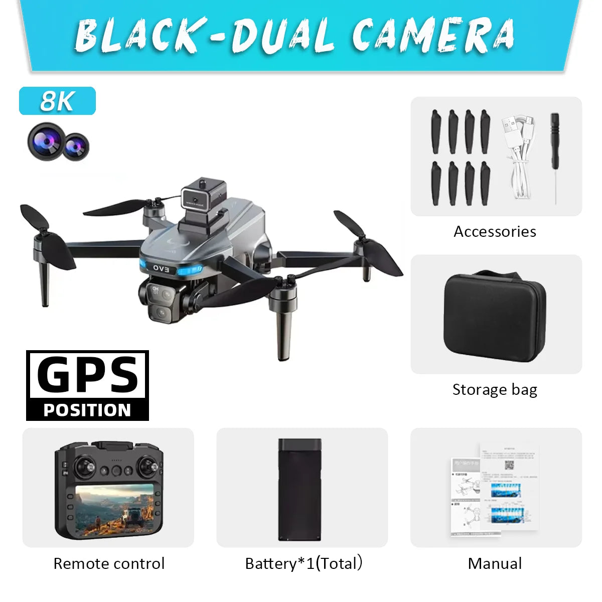 SG901 Max 8K GPS Drone with Screen Remote & Obstacle Avoidance